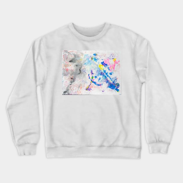 In Gray, Pink, and Blue Will Prevail - My Original Art Crewneck Sweatshirt by MikeMargolisArt